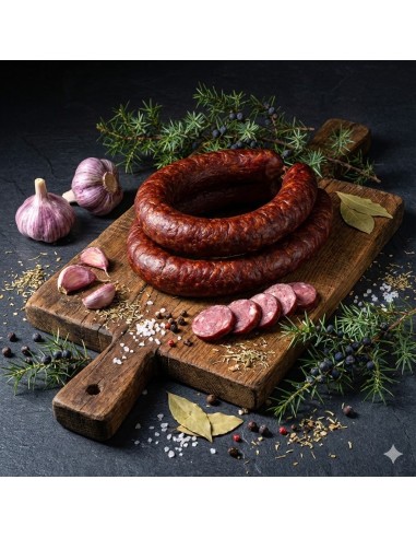 Kiełbasa z jelenia grubo krojona